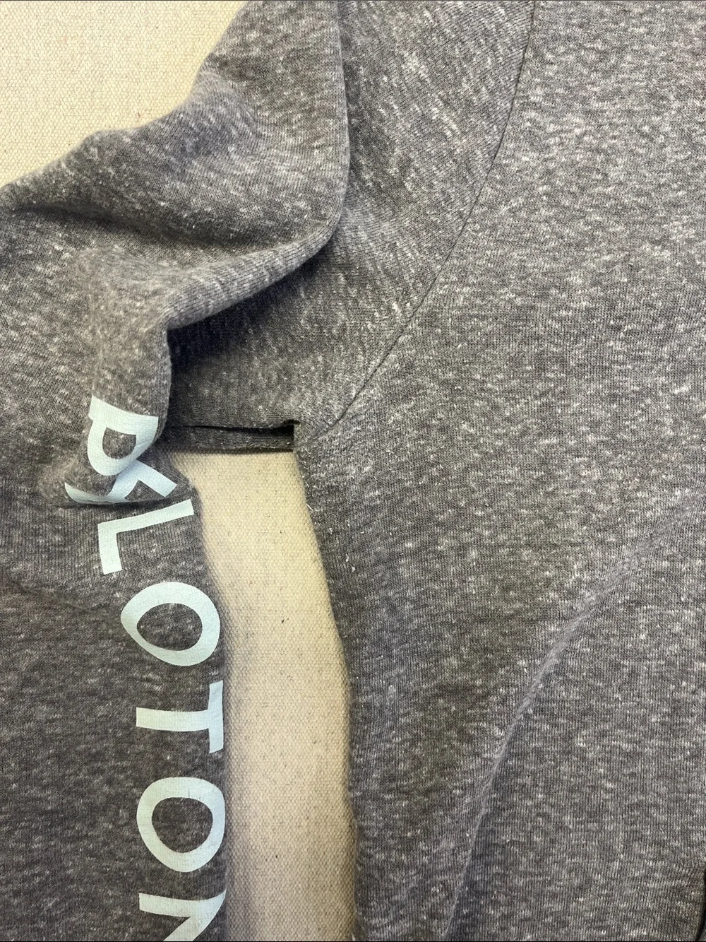 Peloton Gray Full Zip Hoodie XL Athletic Workout Athleisure Sweatshirt